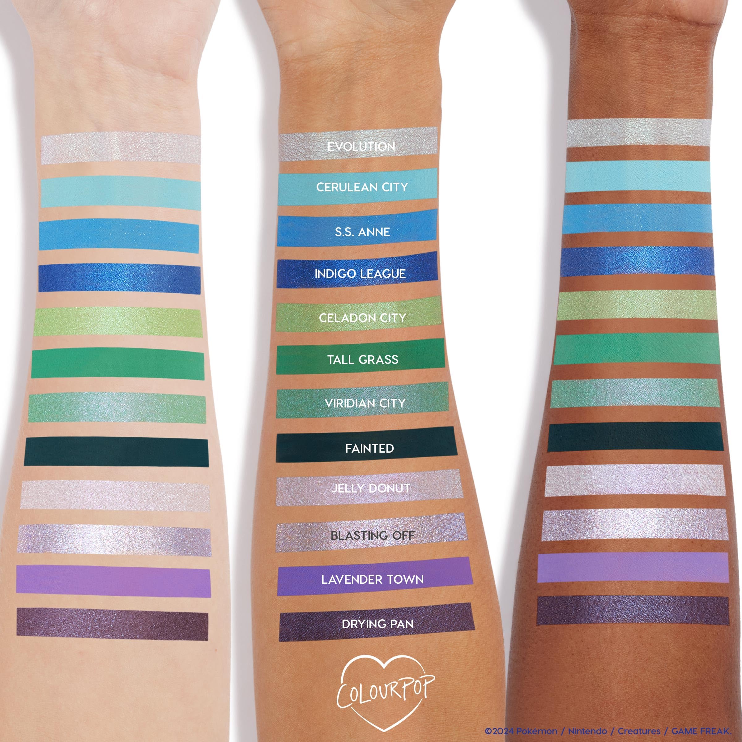 Exclusive collectible ColourPop Pokémon Pallet Town box highlighting its design appeal.