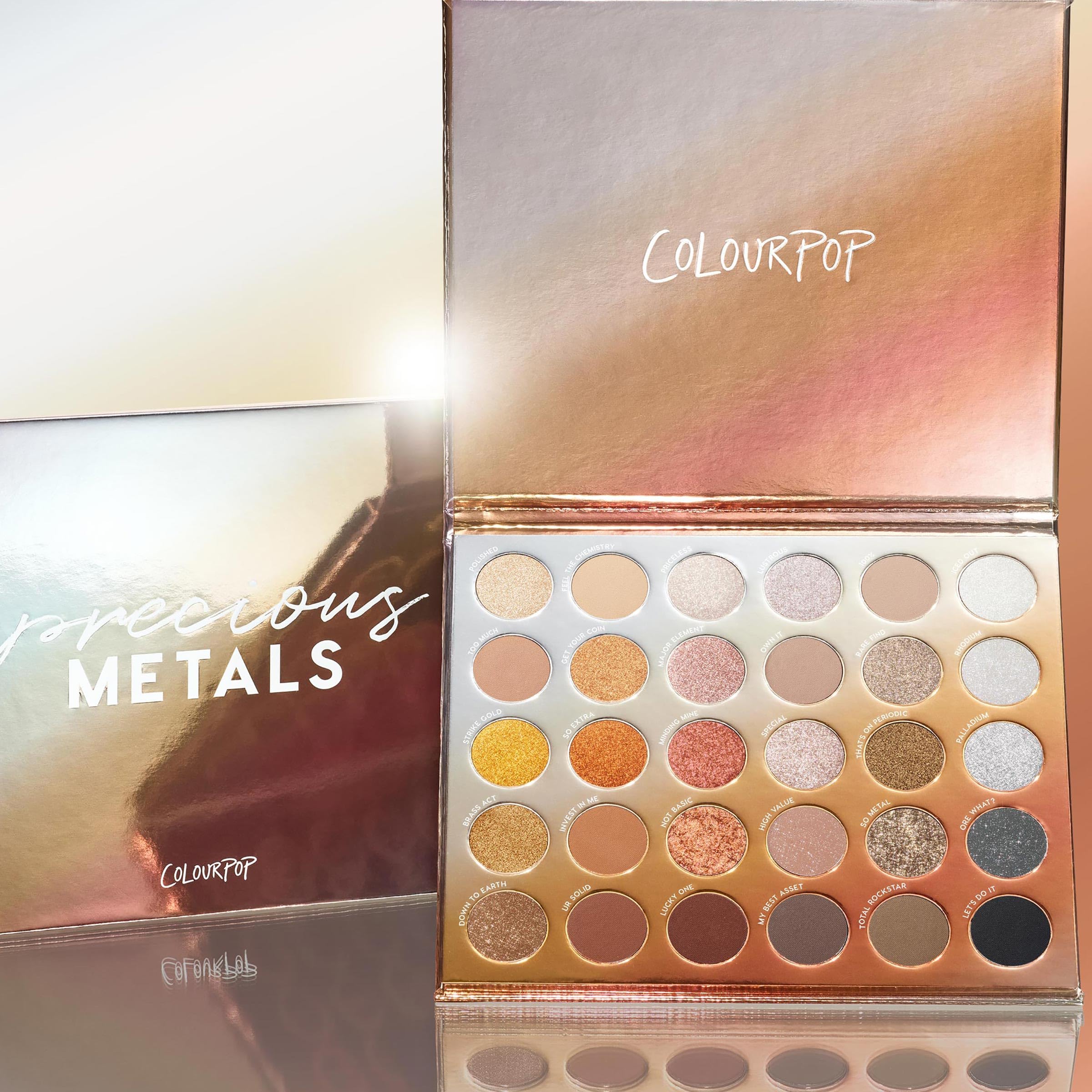 ColourPop Precious Metals Palette application demo shows easy layering and blending.