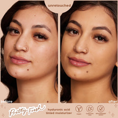ColourPop Pretty Fresh application shows light coverage that enhances natural complexion.