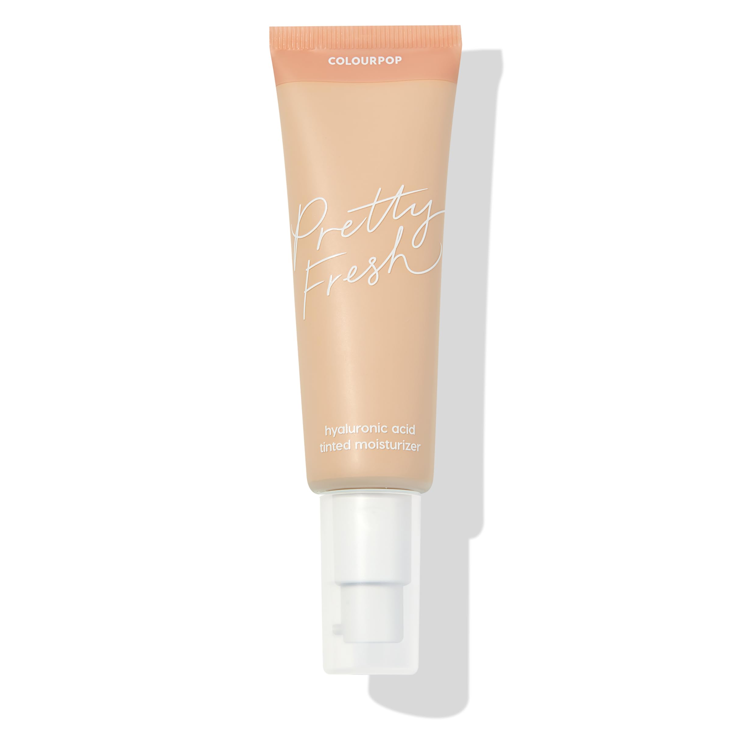 ColourPop Pretty Fresh tinted moisturizer bottle close-up showing a lightweight, dewy finish.