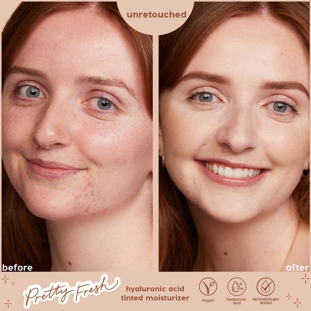 ColourPop Pretty Fresh bottle highlights hyaluronic acid benefits for hydration.