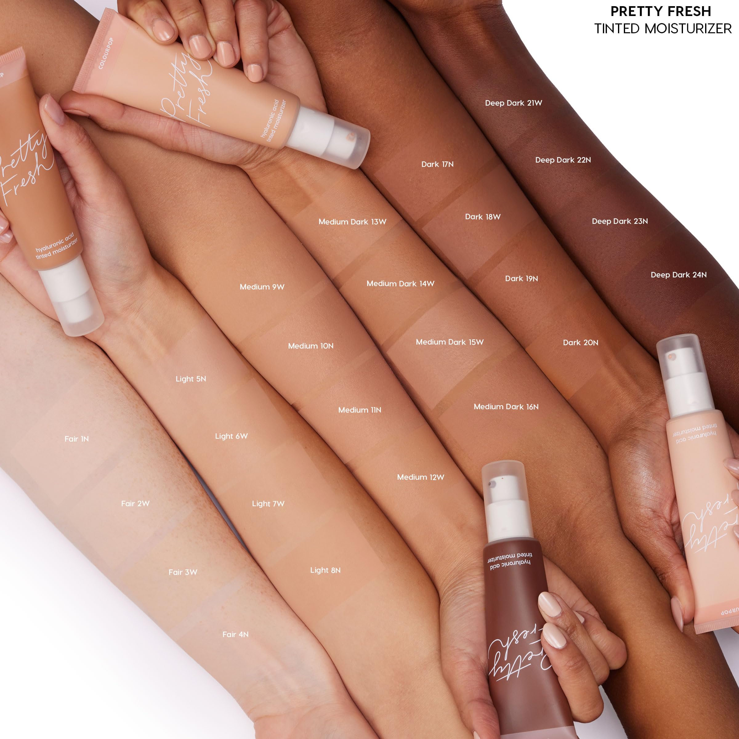 ColourPop Pretty Fresh tinted moisturizer swirl demonstrates easy blending for seamless skin tint.