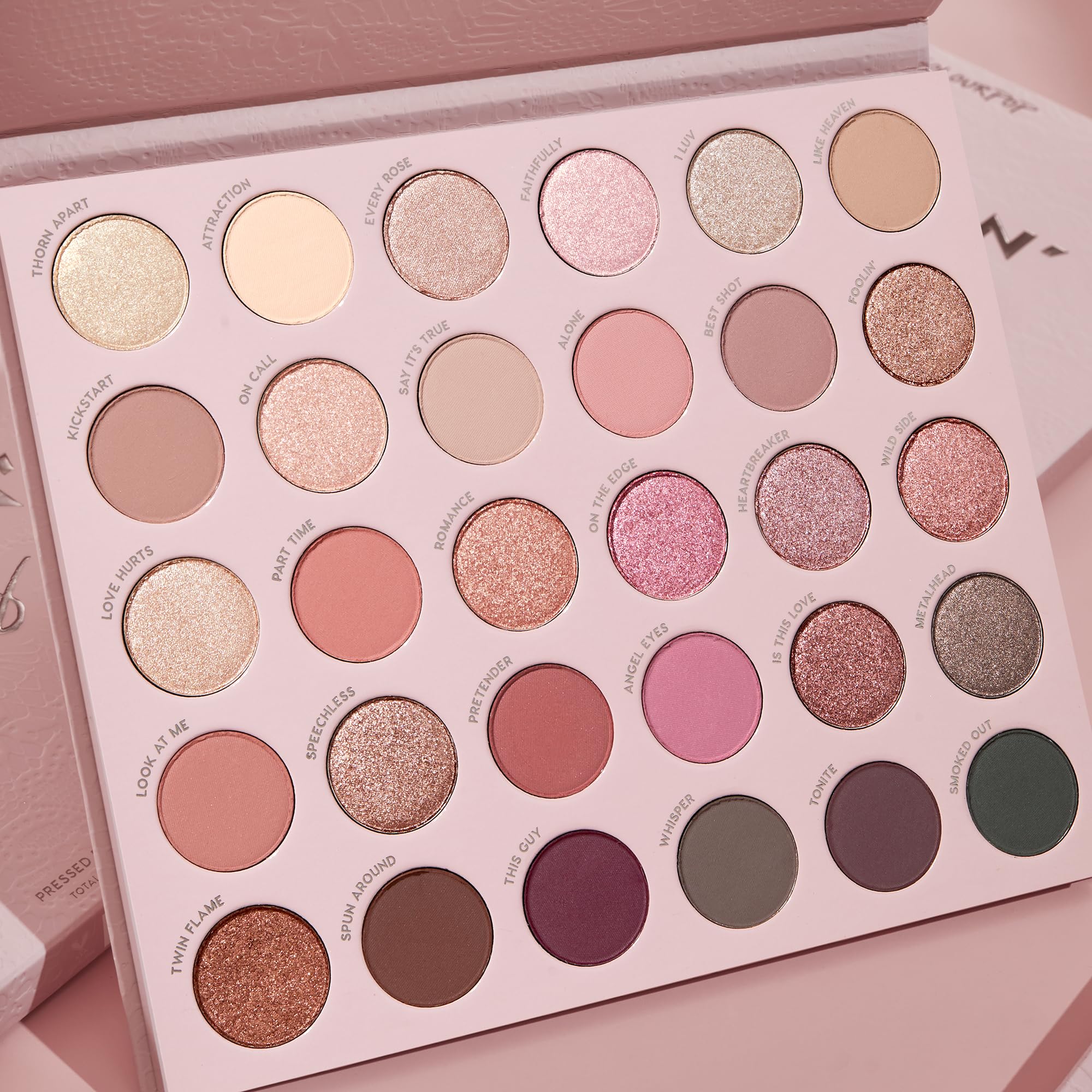 ColourPop Smoke N Roses foil shimmer shade provides high-impact radiance.