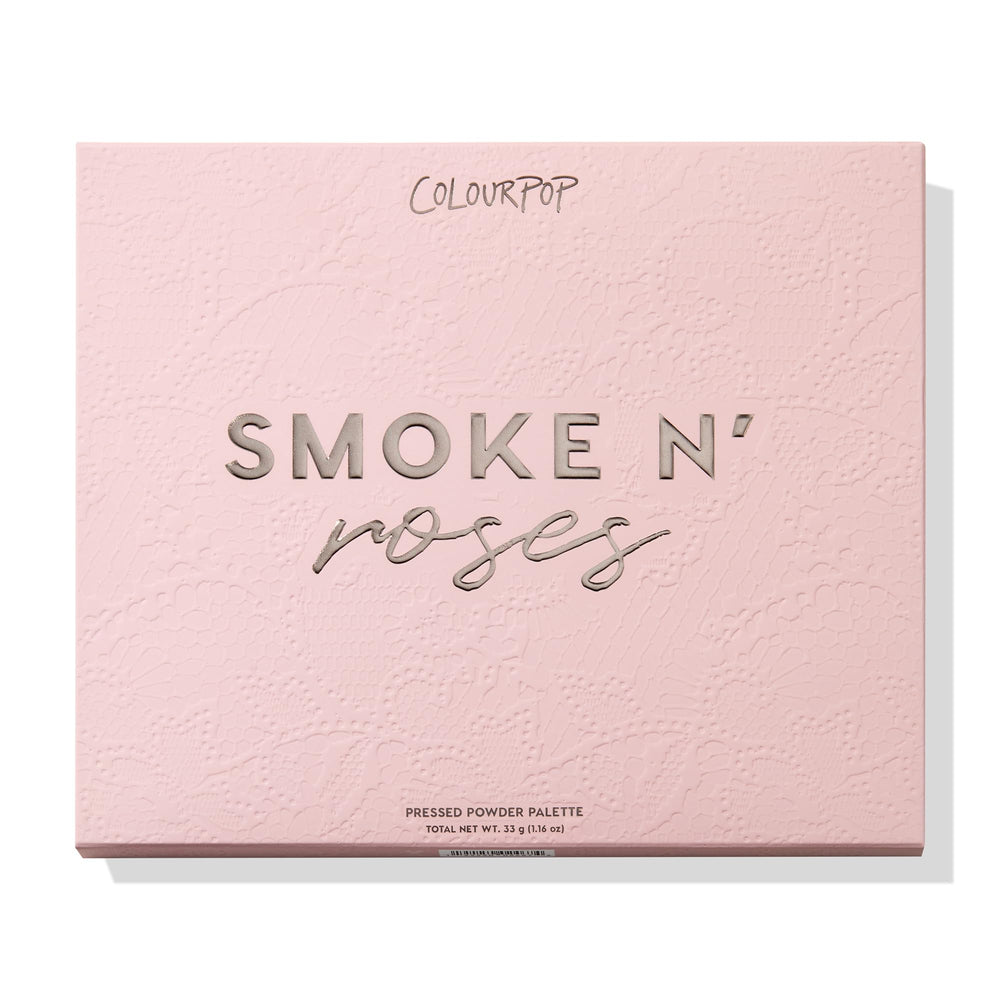 ColourPop Smoke N Roses palette swatches showcase versatile color payoff.