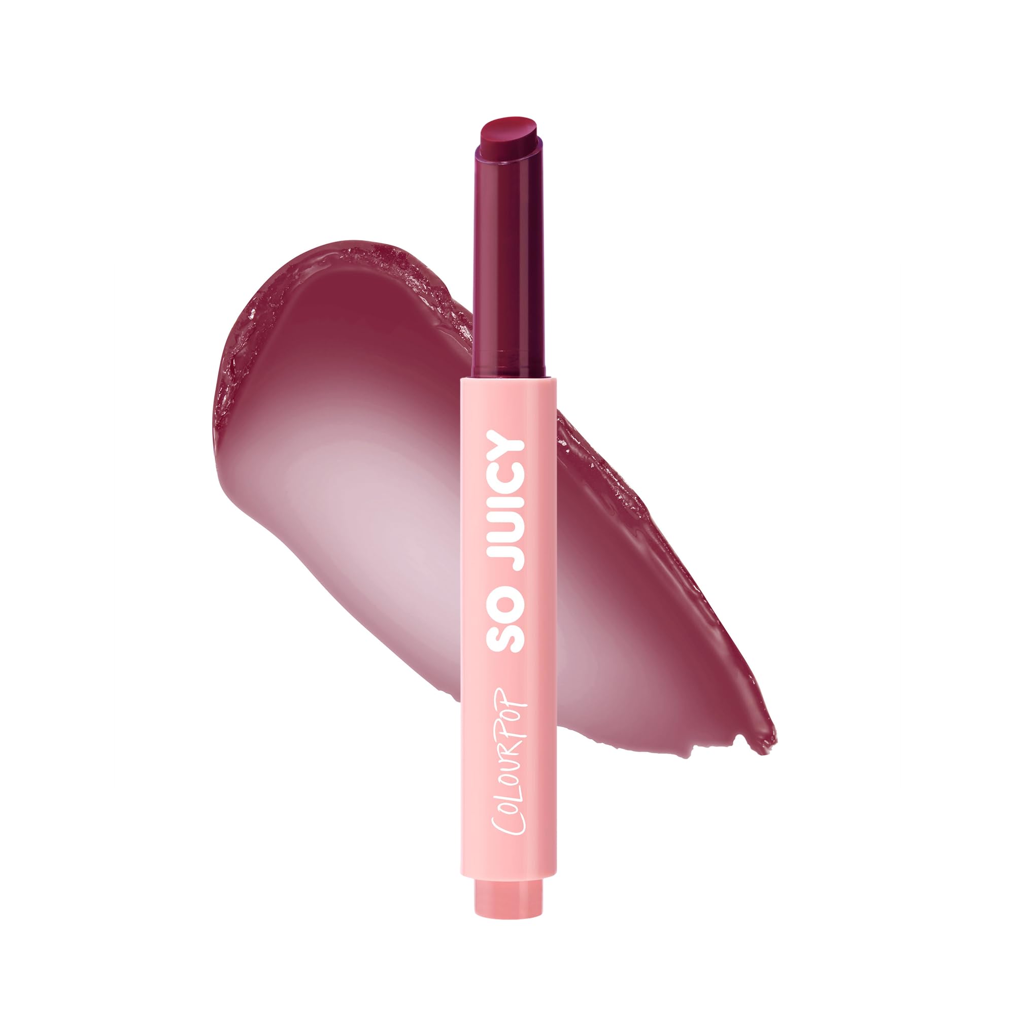 ColourPop So Juicy Plumping Lip Gloss Balm berry spritz bottle shows hydrating shine and plump look