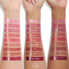 ColourPop So Juicy texture closeup highlights creamy finish and peptide formula