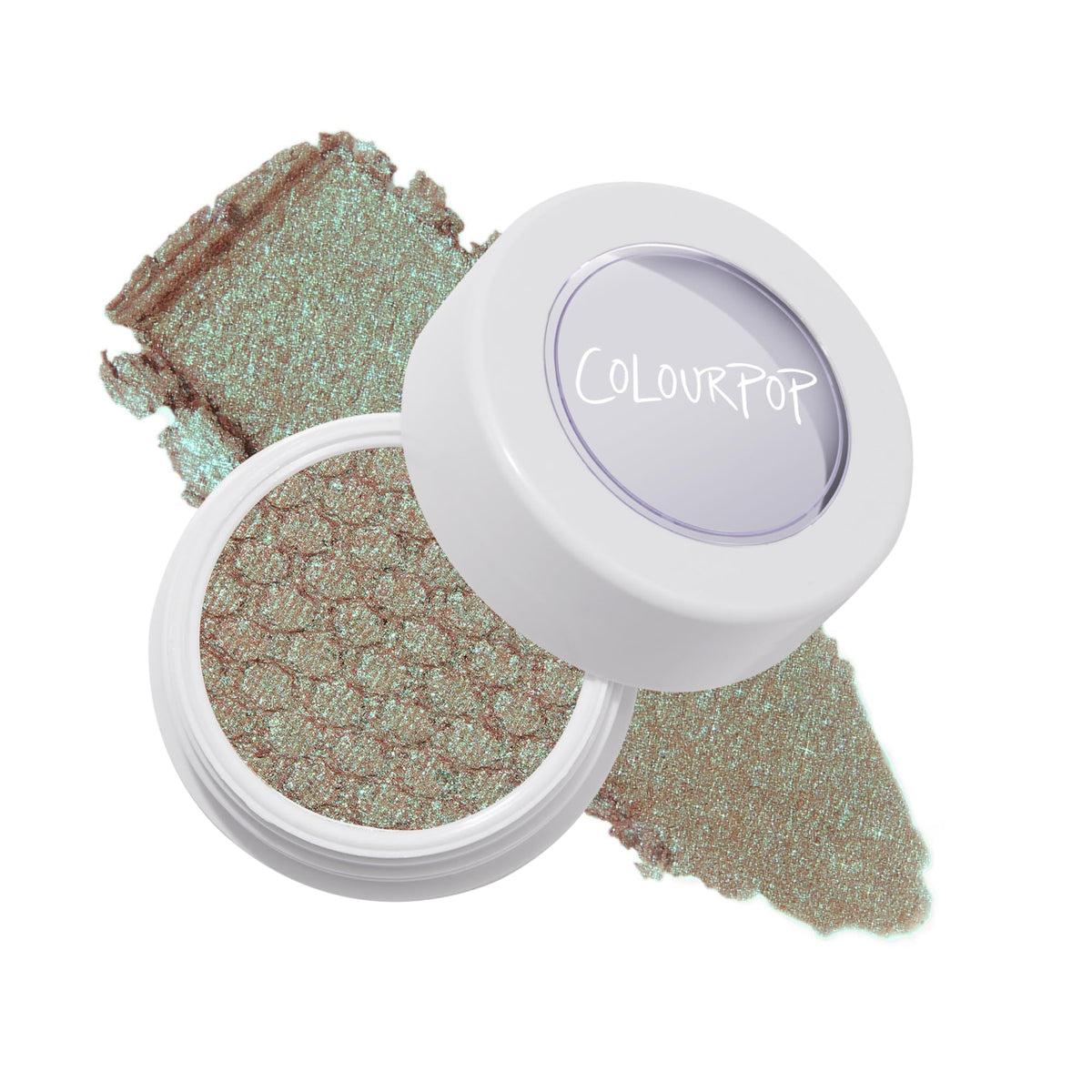 ColourPop Super Shock Shadow Rooftop Cocktails compact shows radiant glitter finish.