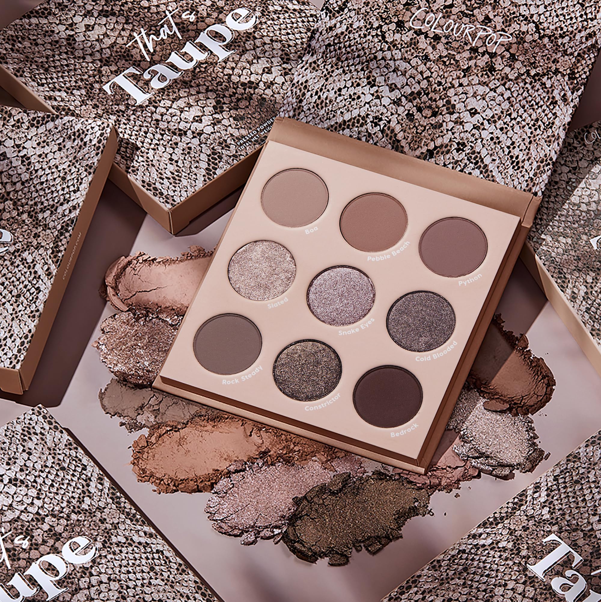 ColourPop That's Taupe palette included brush-applicator for precise application.