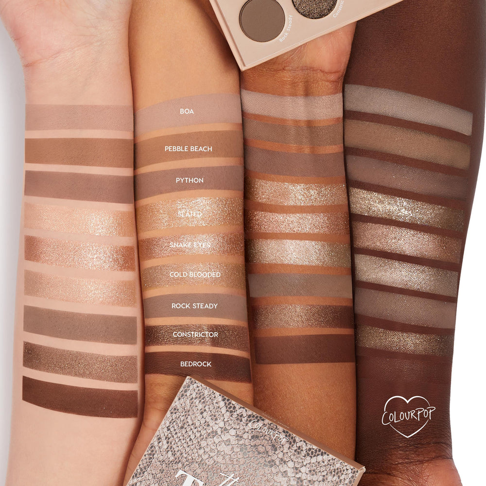 ColourPop That's Taupe palette matte shade 1 demonstrates subtle crease depth.