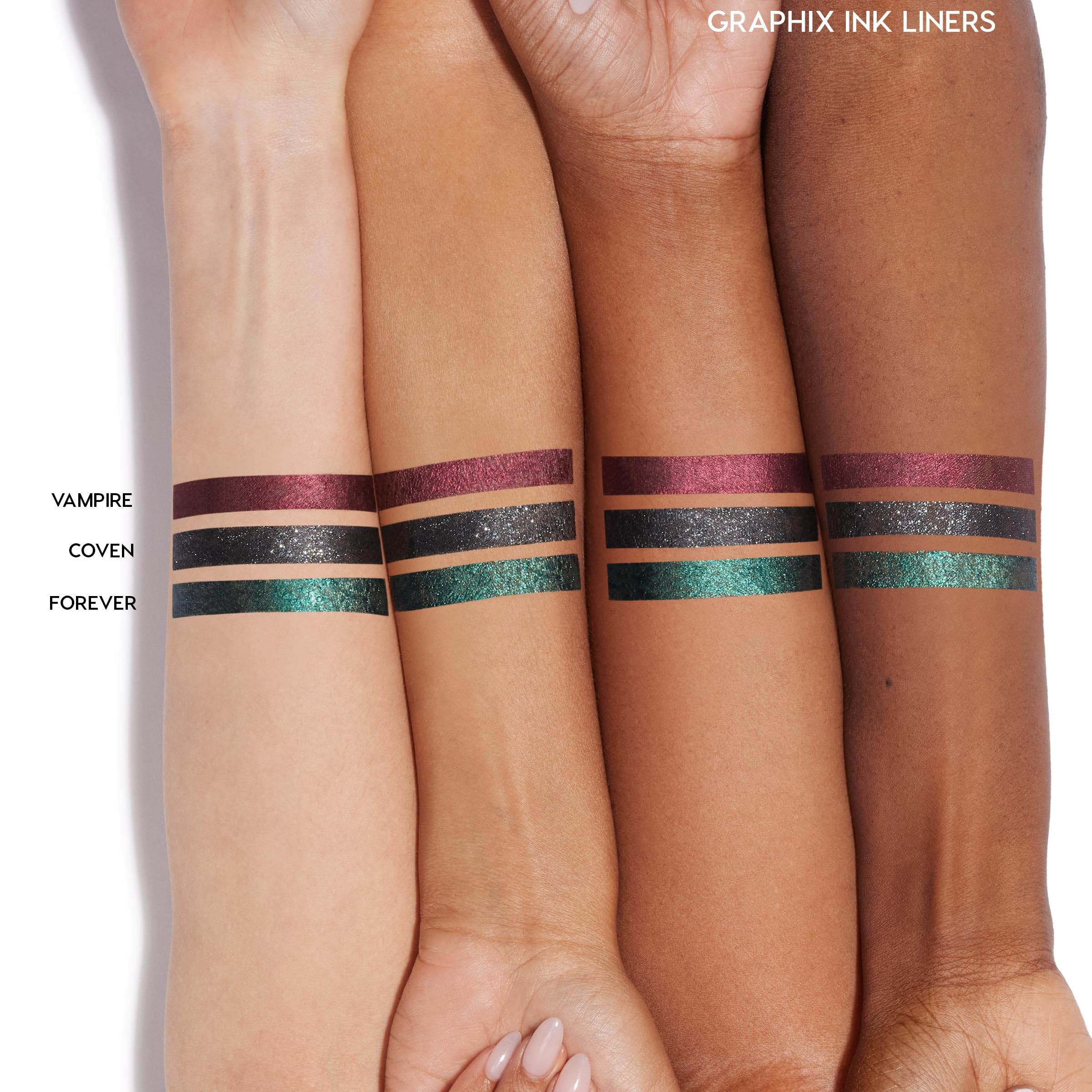 ColourPop Twilight Graphix Ink Liner Coven dramatic wing look ready to wear.