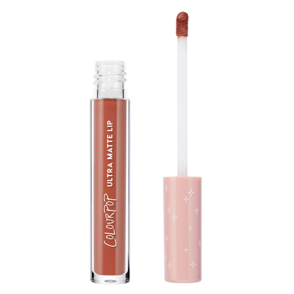 ColourPop Ultra Matte Lipstick So Me swatch on lips shows bold, long-lasting color.