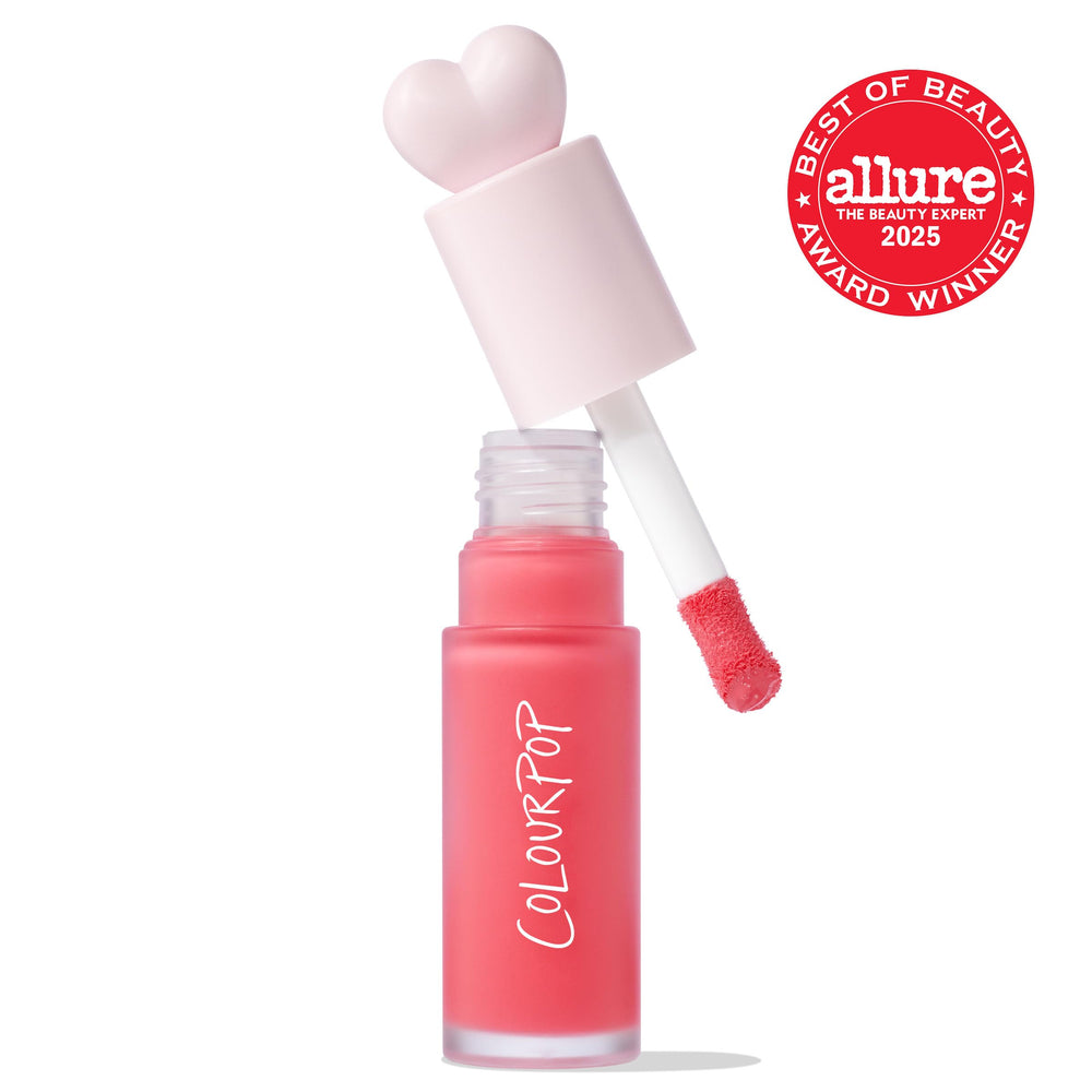 ColourPop Weightless Liquid Blush hyaluronic acid swatch revealing dewy glow.
