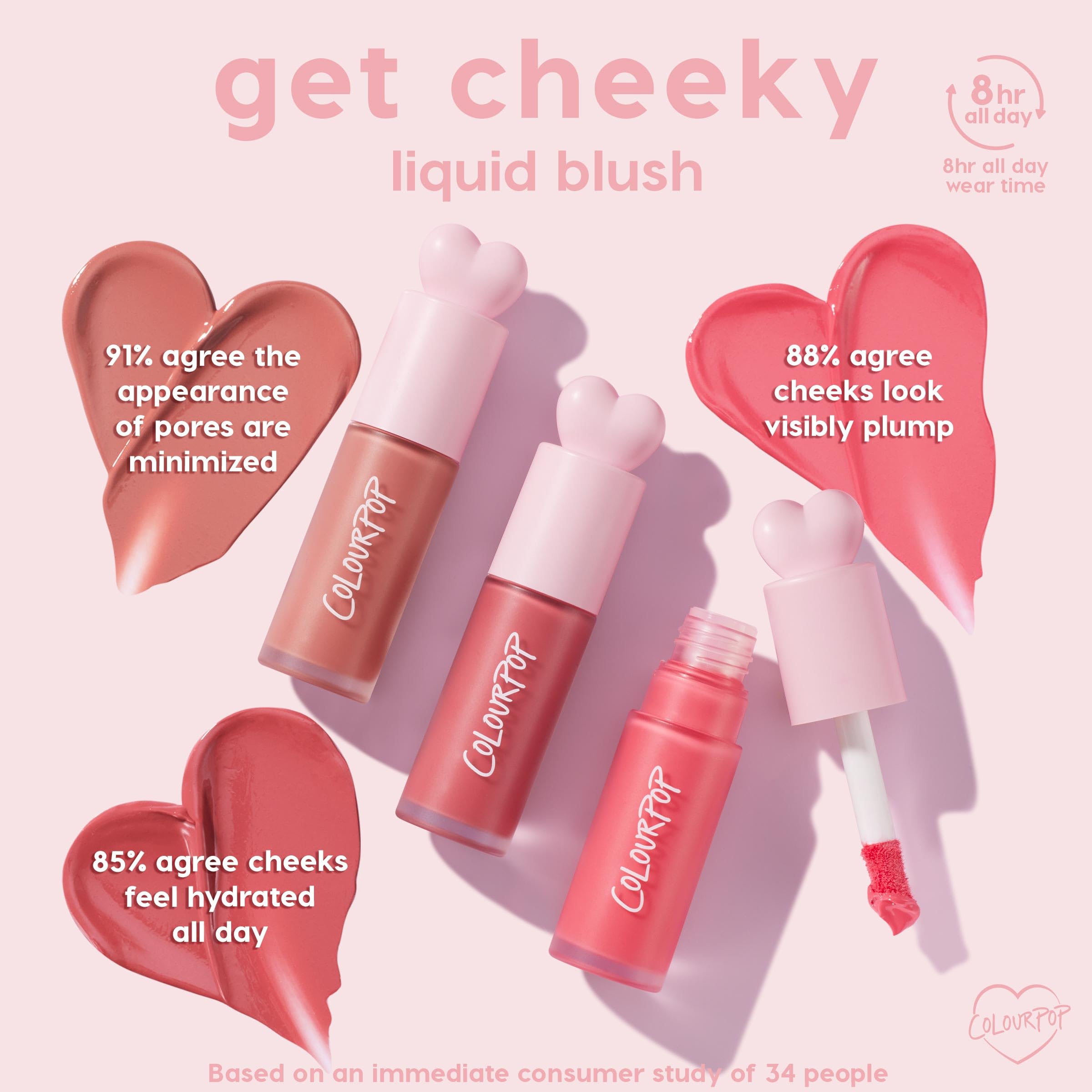 Packaging closeup of ColourPop Weightless Liquid Blush Super Shy.