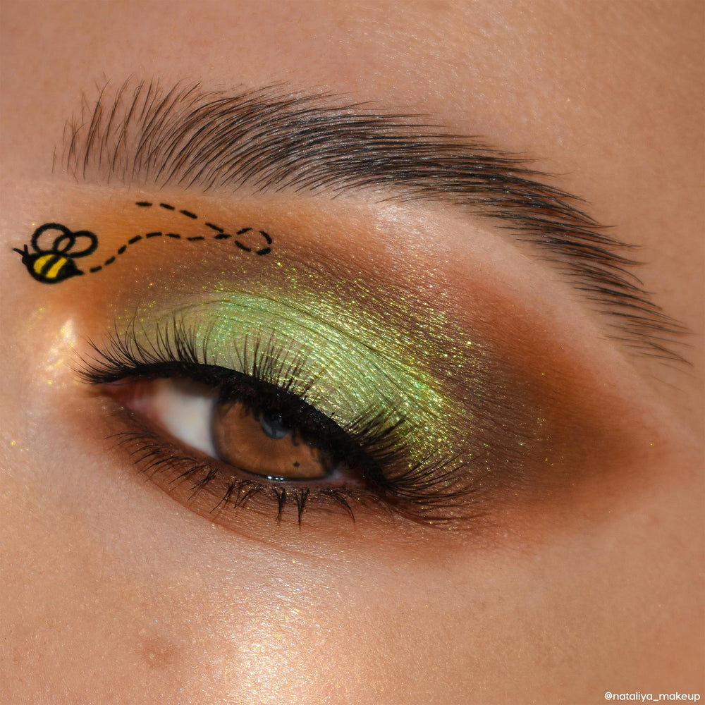 ColourPop Winnie the Pooh Sweet As Can Bee compact displayed on vanity for quick touch-ups