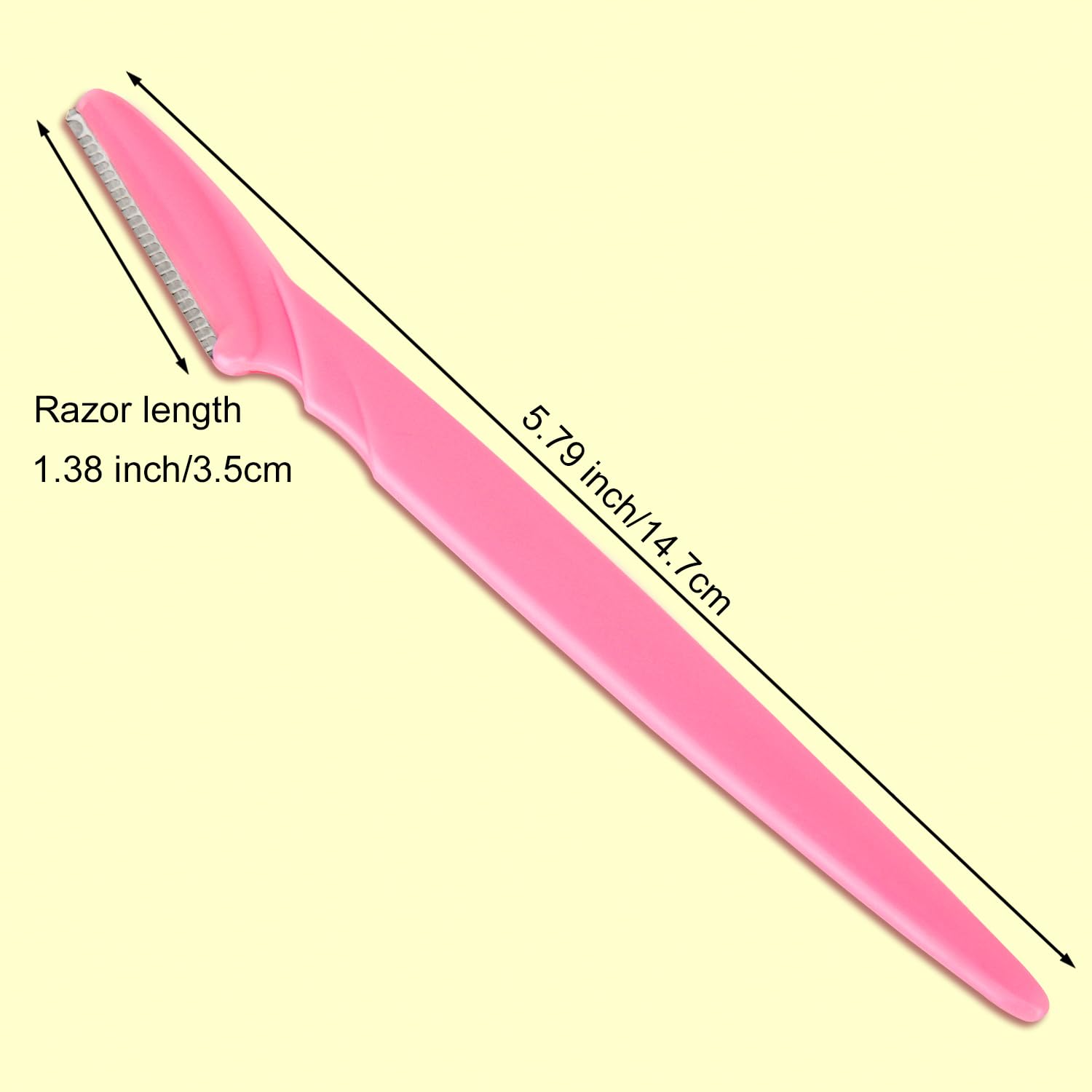 Colovis 66 stainless blade eyebrow razor shows durable metal for precise shaping.