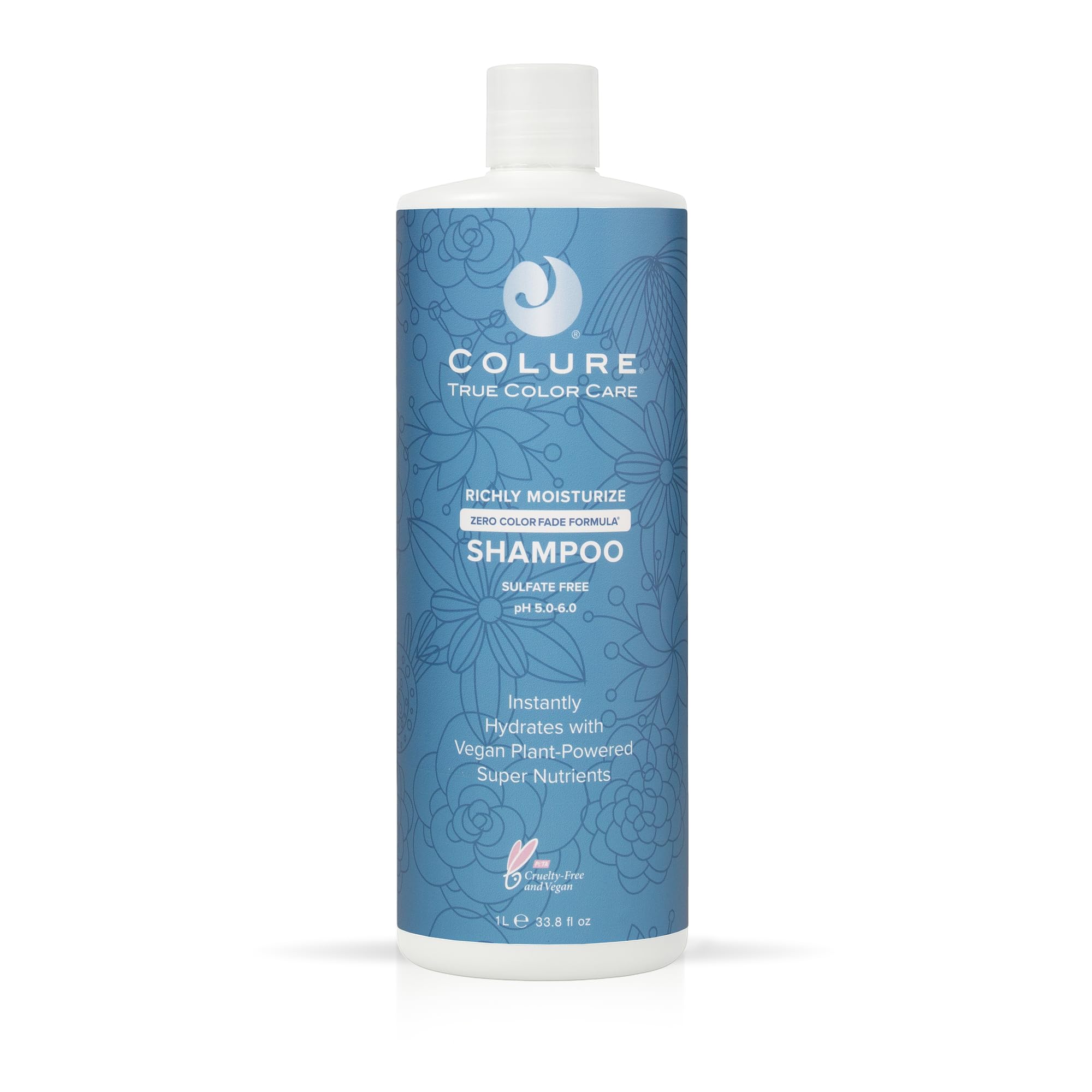 COLURE Richly Moisturize Shampoo bottle front showing hydrating formula for color-treated hair.