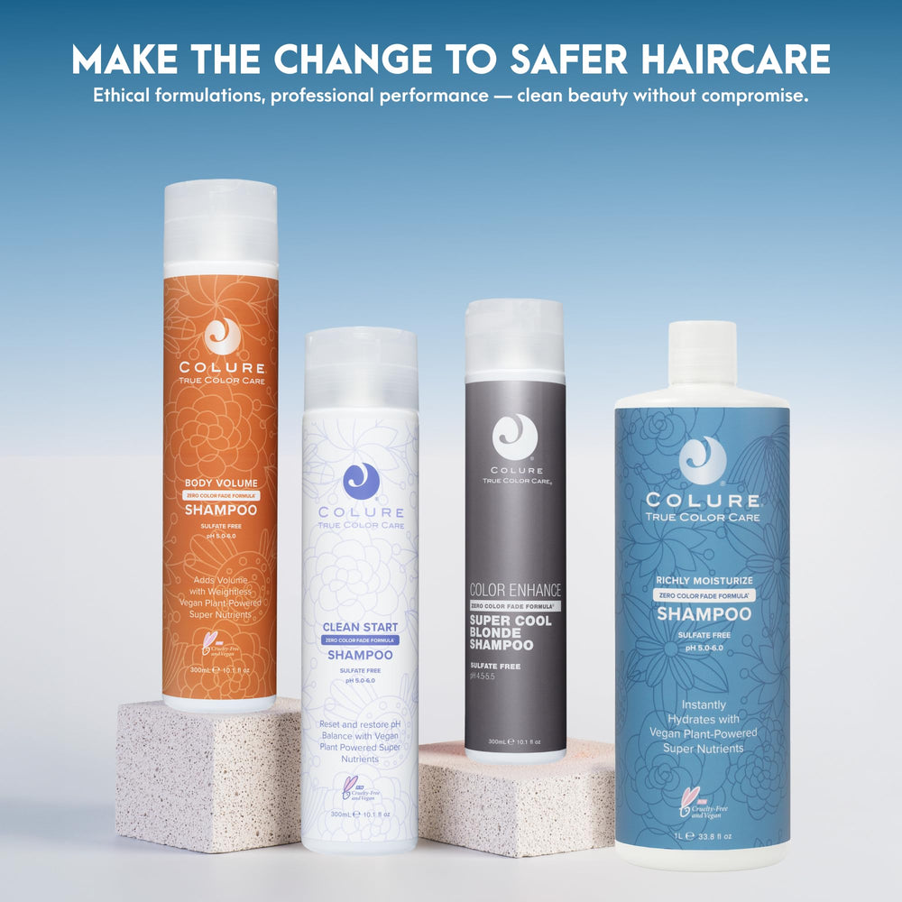 COLURE Richly Moisturize Shampoo soft-hair focus illustrating smoother, more manageable strands.