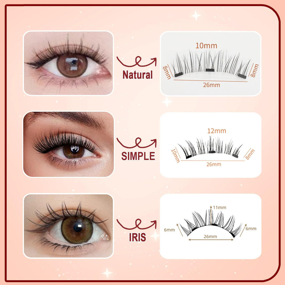 Comasua magnetic lashes with three pairs provide versatile styling options.