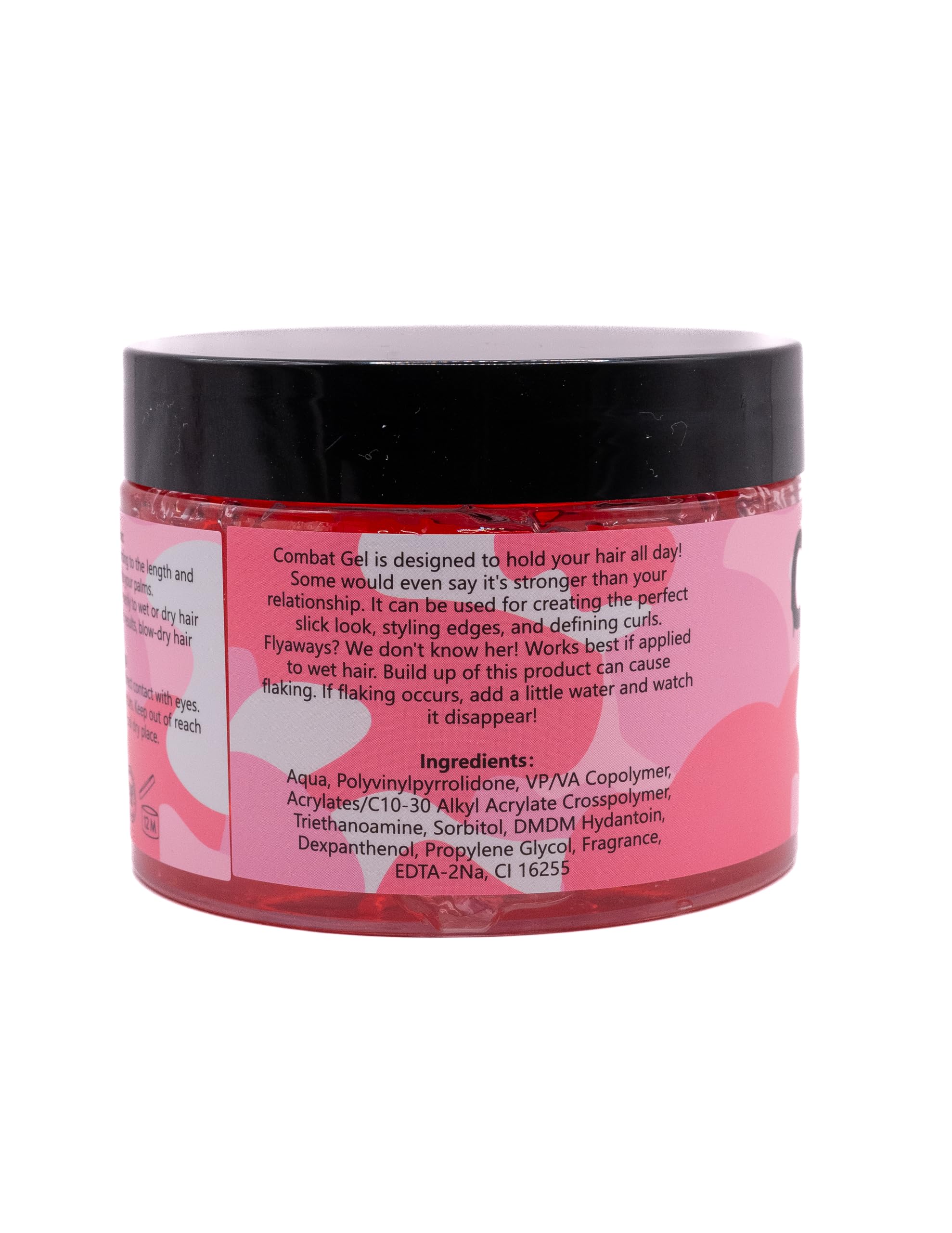 Combat Gel edge-control for a clean finish without drying alcohol.