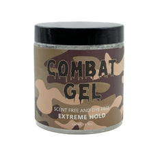 Combat Gel unscented texture for precise curls and edges.