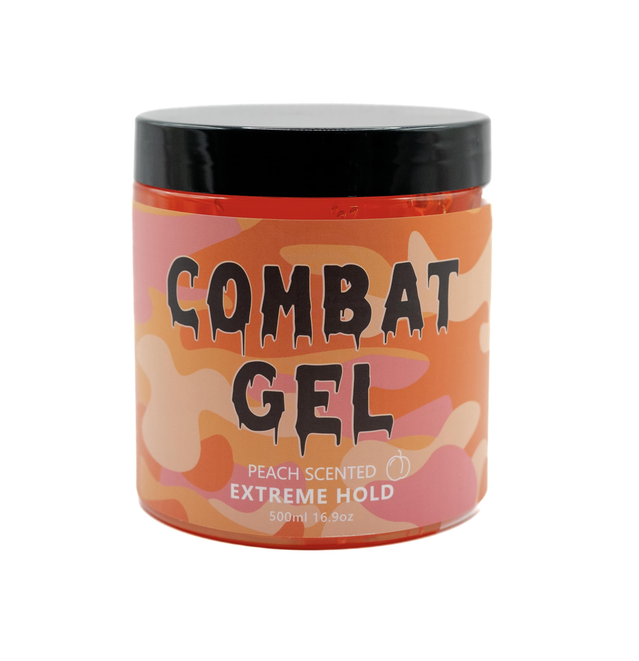 Combat Gel peach-styling demo demonstrates a sleek, polished look.
