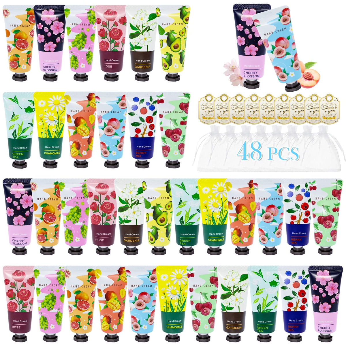 Comdian 48-pack hand cream flavors display offering gifting variety