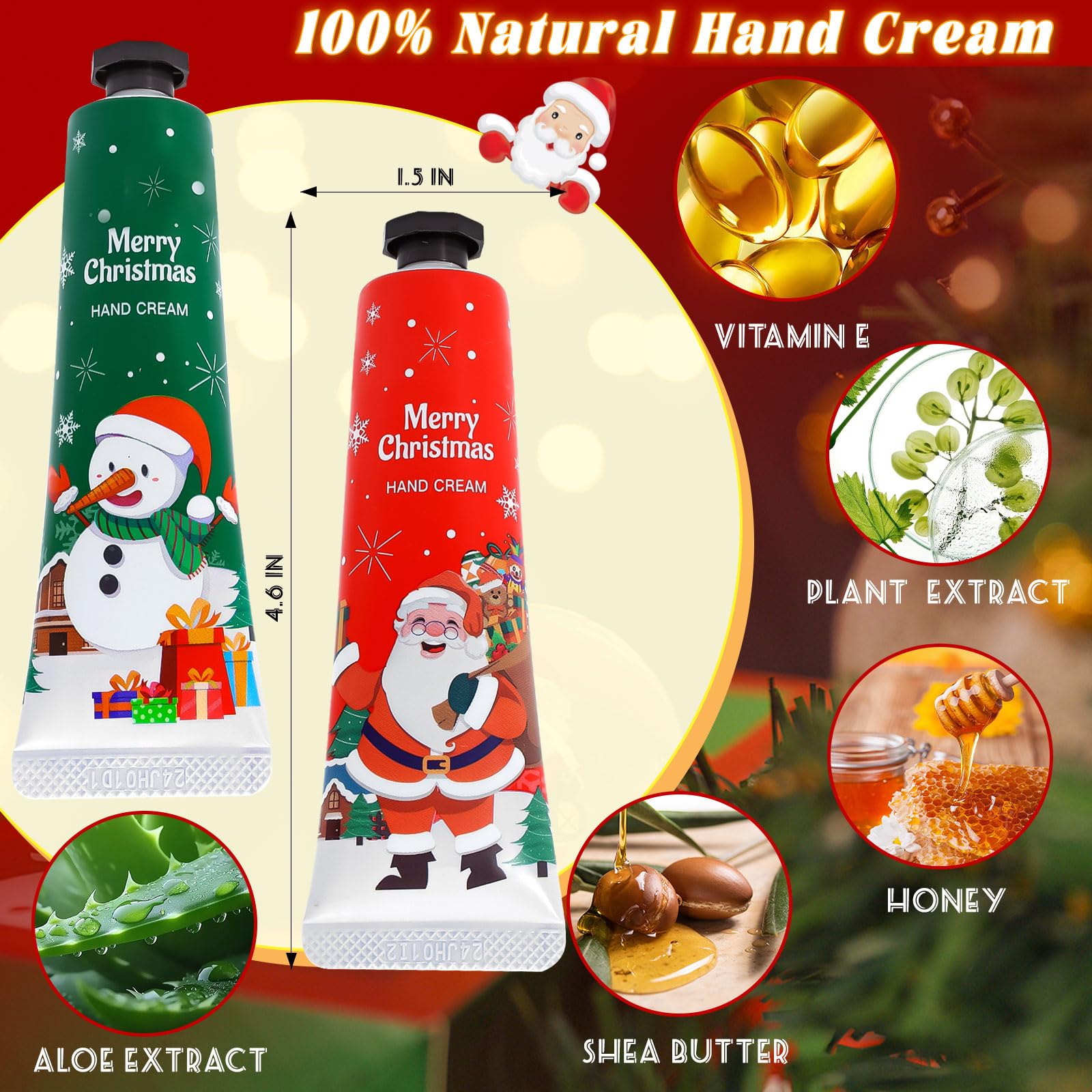 Comdian Christmas-pattern tubes showcase festive design ideal for gifting.