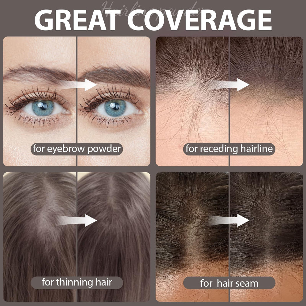 Comdian Hairline Powder on hairline for natural density