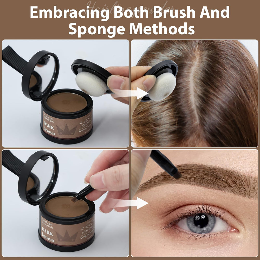 Comdian hairline powder sponge brush enables precise, natural-looking application.