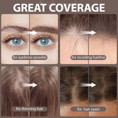 Comdian Hairline Powder being applied onto the hairline for easy blending.