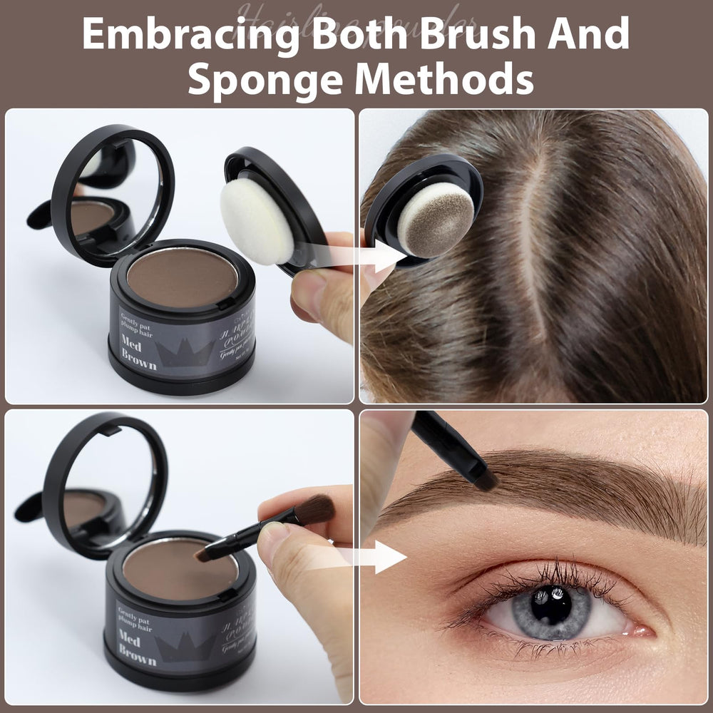 Comdian Hairline Powder bottle side detail shows compact design for on-the-go touch-ups.
