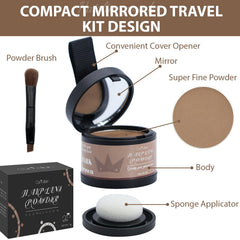 Comdian hairline powder brown shade blends roots for a seamless look.