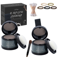 Comdian Hairline Powder dual-pack bottles for quick root touch ups