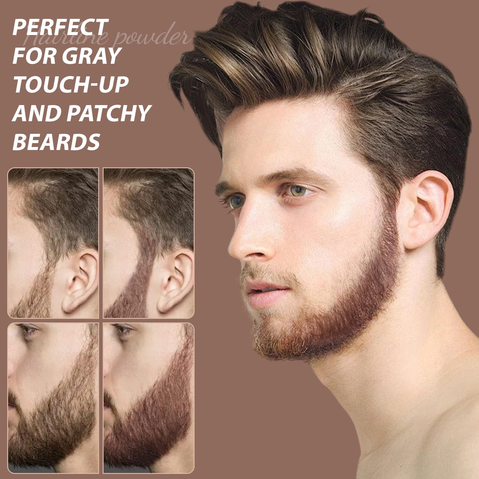 Comdian hairline powder gray-root coverage blends naturally with your hair color.