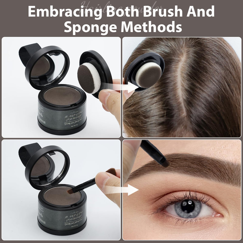 Comdian Hairline Powder open cap and sponge for easy application