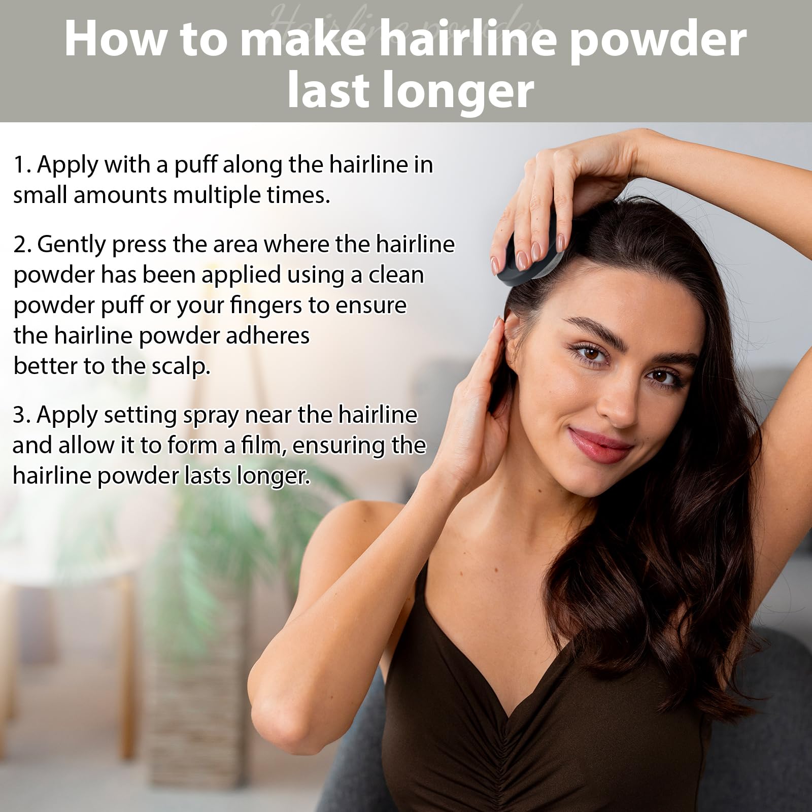 Comdian Hairline Powder travel-friendly packaging for on-the-go touch ups