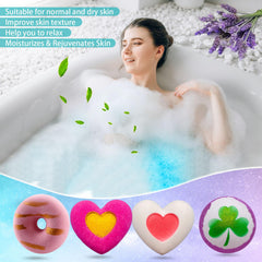Comfso bath bombs clover ball shape for a gentle, skin-nourishing soak