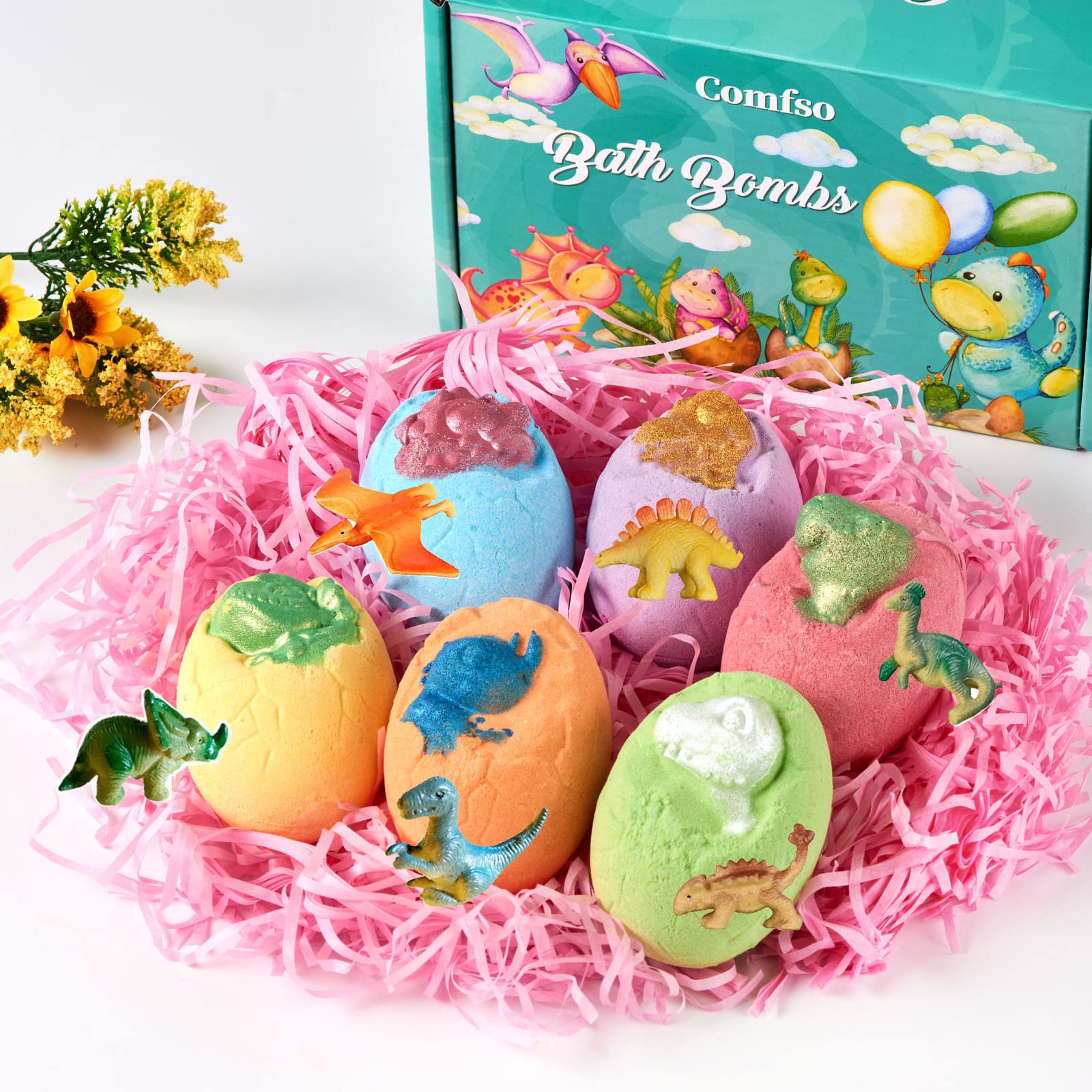 Comfso Gift-ready bath bomb set, ideal for birthdays and stockings.