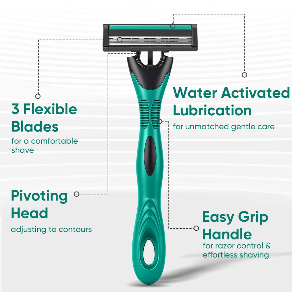 Comfycheer lubricating strip detail for a smooth glide during daily shaves.