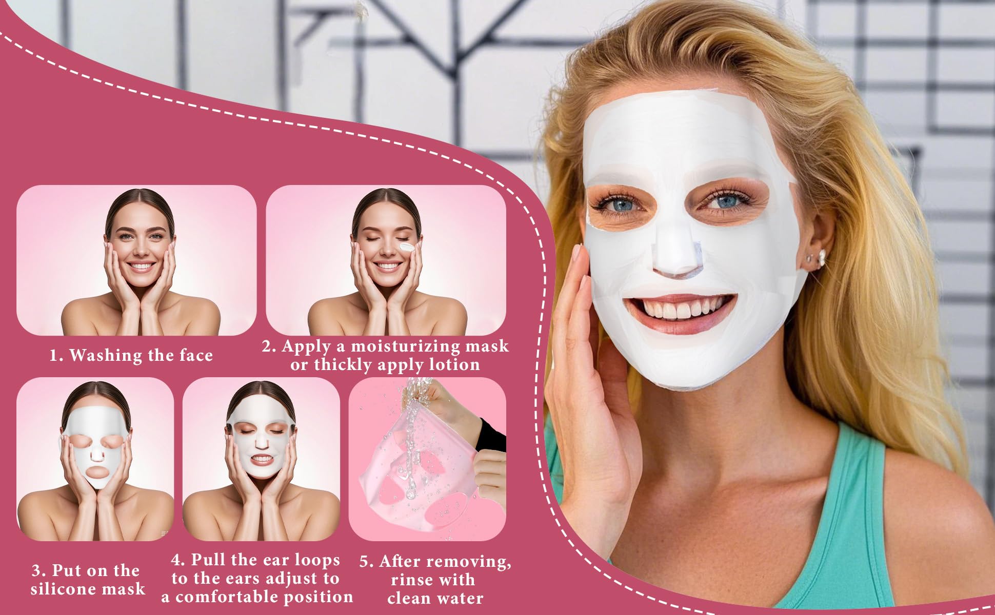 COMNICO reusable silicone mask cover is easy to clean and reuse.