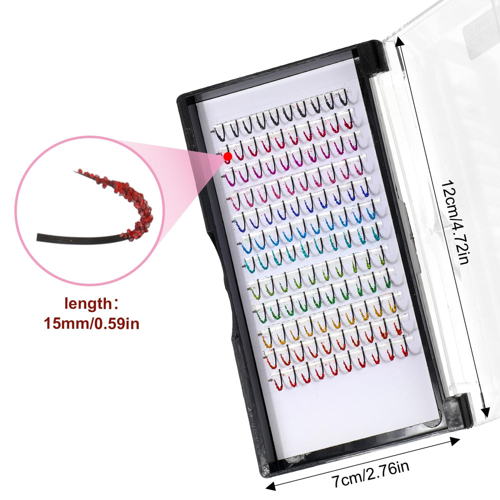 COMNICO 12-color rainbow lashes variety for bold party-ready eye makeup