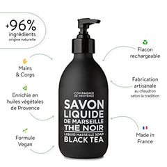 La Compagnie de Provence pump dispenser shown in elegant glass for easy daily use.