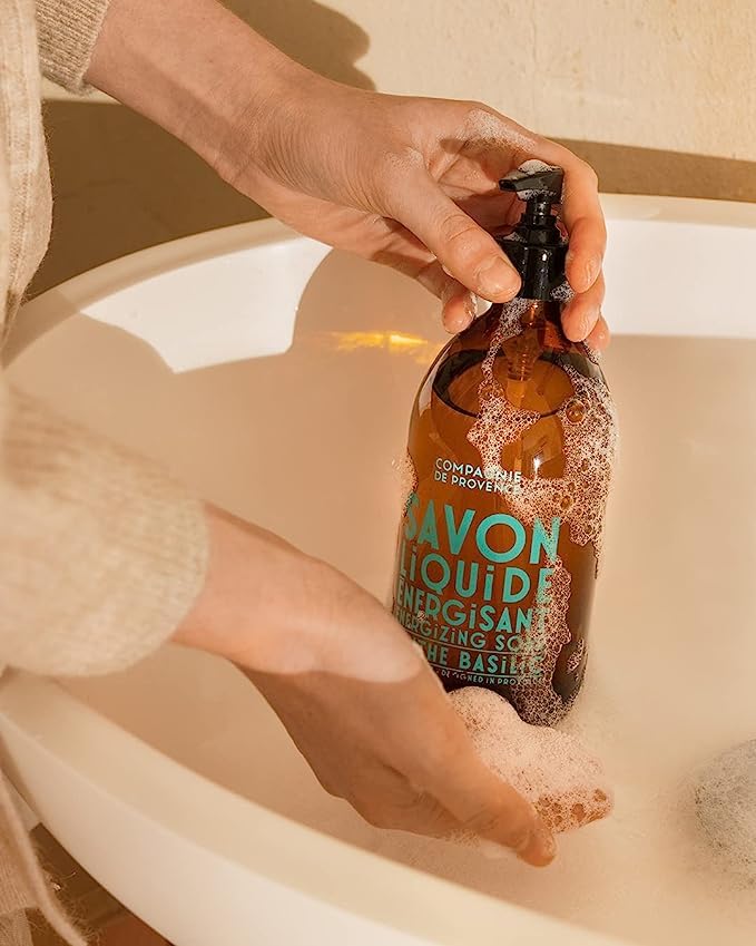 La Compagnie de Provence mint-basil fragrance notes evoke fresh Mediterranean ambiance.