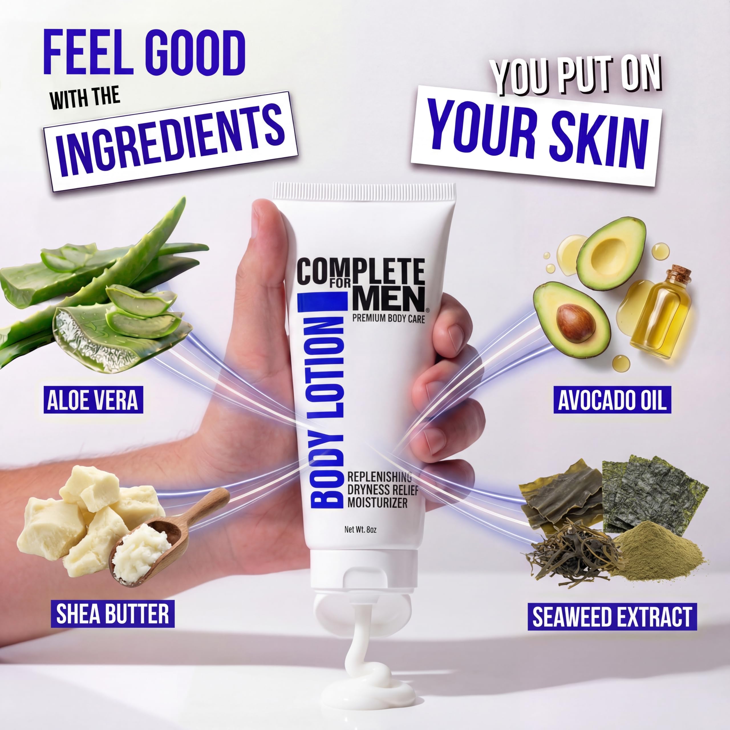 Complete for Men hands and body use for versatile daily moisture.