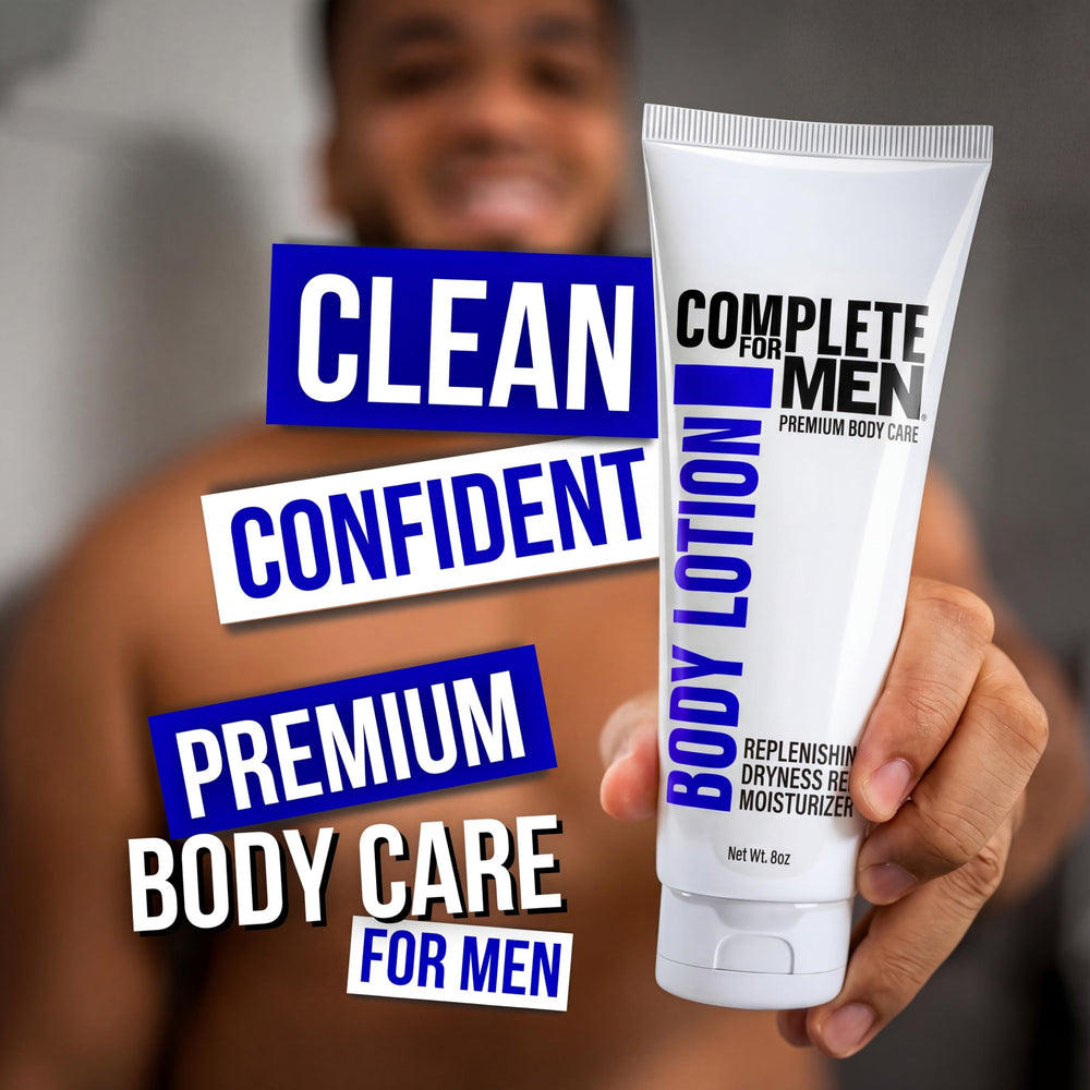 Complete for Men masculine scent enhances daily grooming routine.