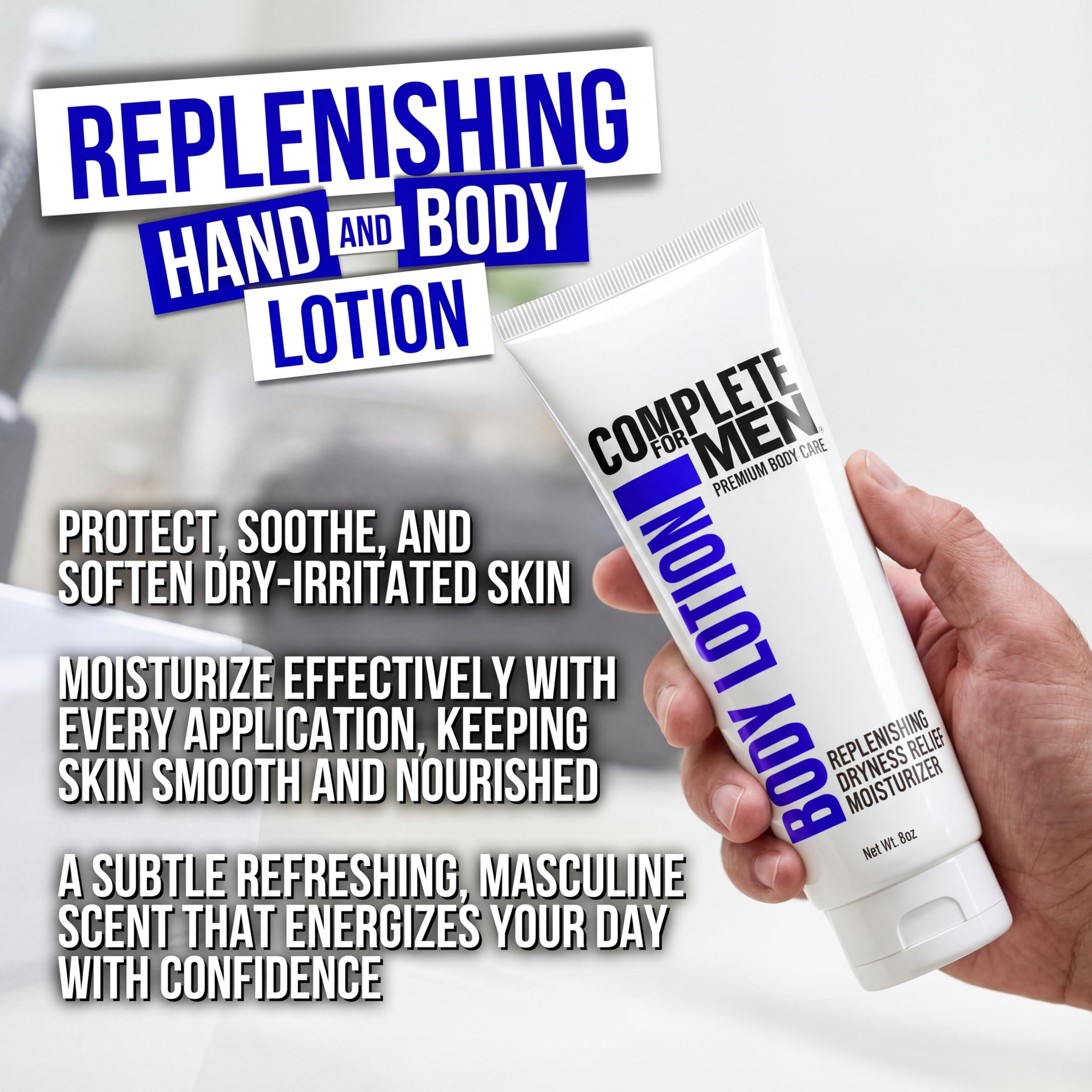Complete for Men shea butter ingredients provide nourishing hydration without heaviness.