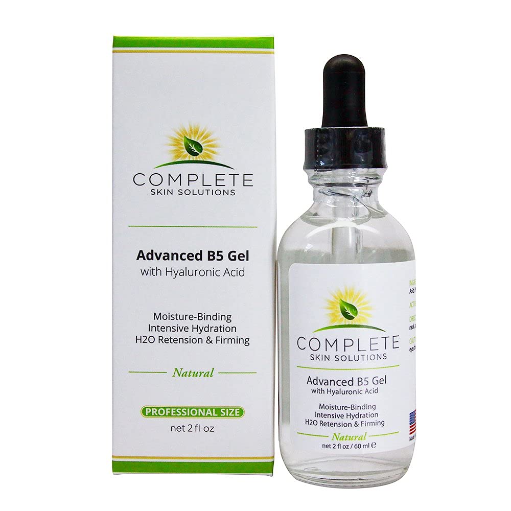 Complete Skin Solutions Advanced B5 Hydrating Gel bottle for hydrated, plump-looking skin