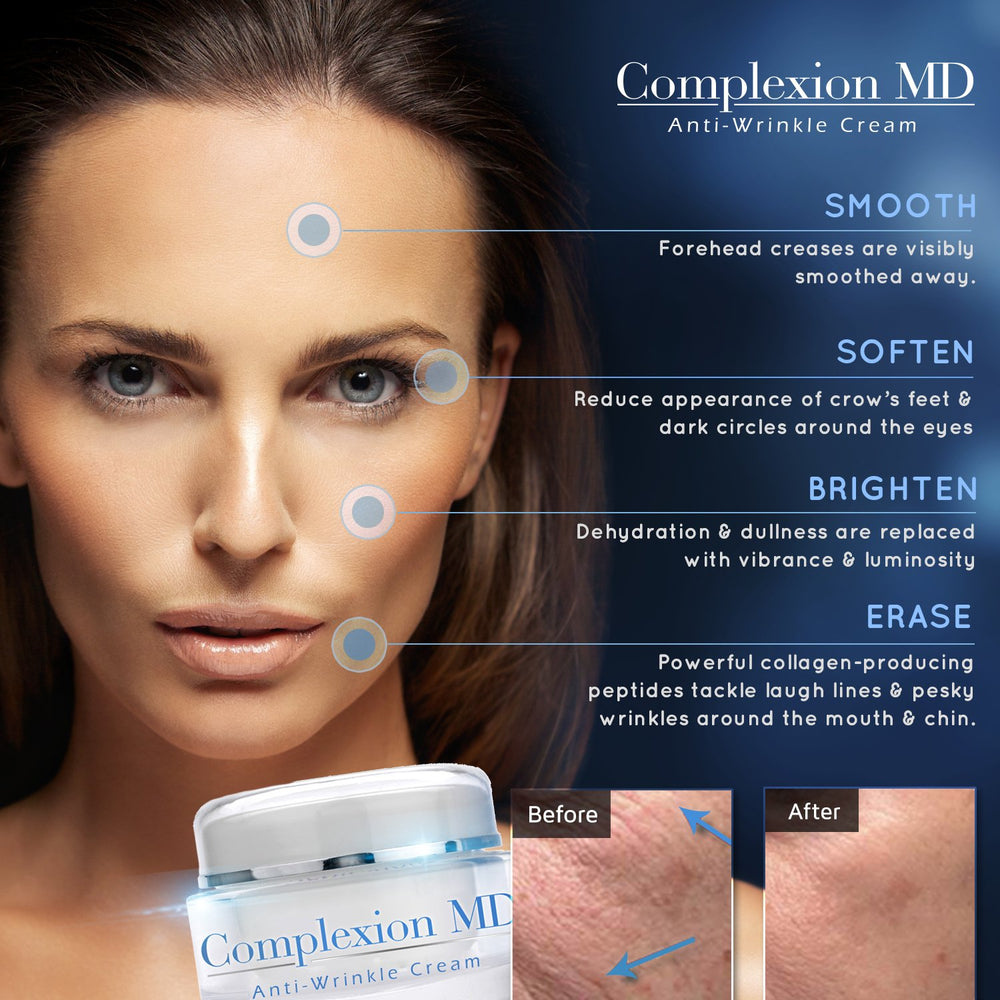 Complexion MD packaging highlights premium hypoallergenic formula