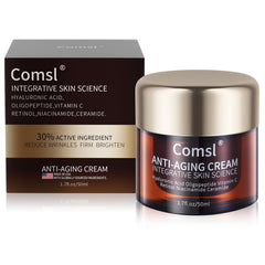 Comsl bottle shows 30% active ingredients for refreshed skin.