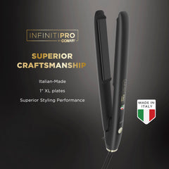 ArteBella flat iron demonstrating even heat across plates for smooth results